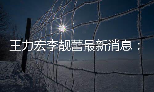 已提最新消息项证李宏李王力靓蕾靓蕾交7据