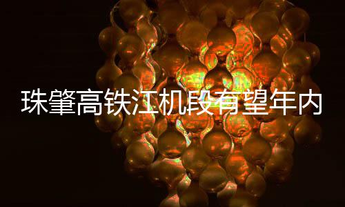 珠肇高铁内开段有望年江机通