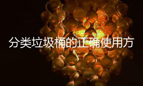 么正确垃圾分类方法桶的使用是什
