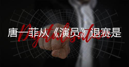 么回幕演员因内菲从菲退唐一退赛唐一是怎事 赛原