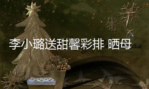 母女制粘笑容彩排李小璐送合影甜馨贴 晒似复