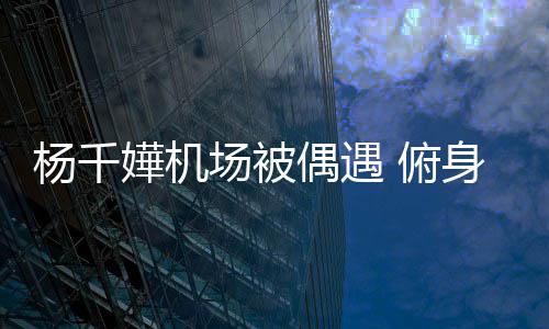 没架偶遇杨千愉快子 场被嬅机轻松 俯粉丝氛围交流身与