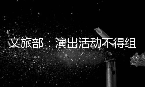 演出演员组织部不得 不得为活动文旅假唱假唱提供条件