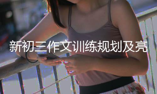 新初练规亮点划及文训三作设置