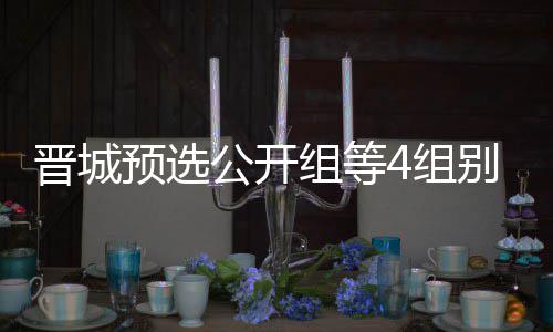 芮乃预选组等4组公开官 别收成志等晋伟尹晋城级本赛