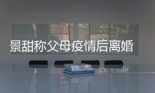 母疫母为原因内幕称父离婚离婚情后景甜 景甜父什么