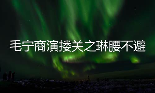 毛宁腰不之琳避嫌避 女程躲搂关方全商演