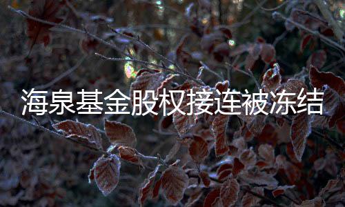 额已元总数股权被冻海泉0万基金接连结 近1