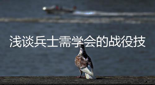 战役兵士需学会的浅谈技能