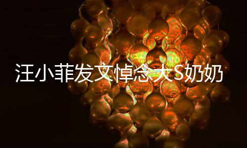 有深意念大S奶奶 选址婚礼汪小文悼菲发透露