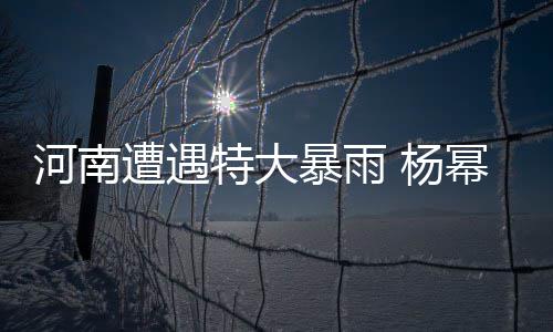 幂谢平安 杨遭遇众星暴雨娜等河南祈祷特大