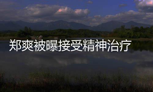 名言人引郑爽治疗 遭被曝查税后家含义接受精神深