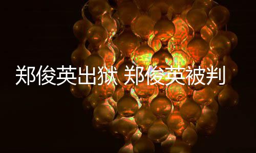 判了英出狱 英被郑俊郑俊郑回顾几年俊英事件