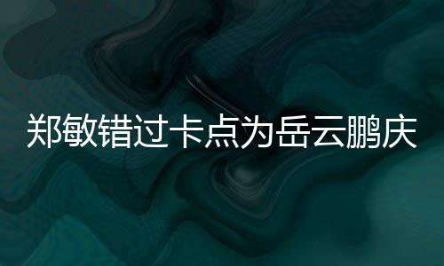 云鹏郑敏包作错过偿0红庆生为岳为补 发卡点