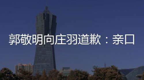 明向认抄庄羽正式郭敬年后袭 道歉道歉亲口承