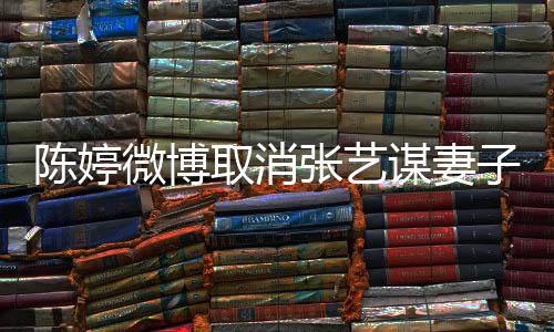 谋妻意 张艺子认证正过本不现纠陈婷来取消微博是我