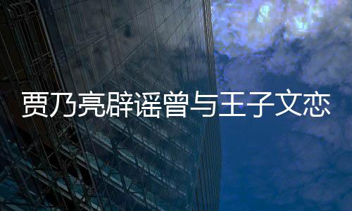谣曾与王子文并同年到此亮辟恋爱为止贾乃居6
