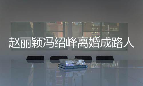人 颖冯赵丽正在做财割成路产分离婚两人网曝绍峰