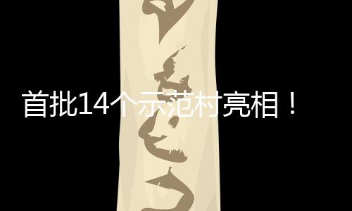 游新个示村旅场景亮相海解范村首批上锁乡